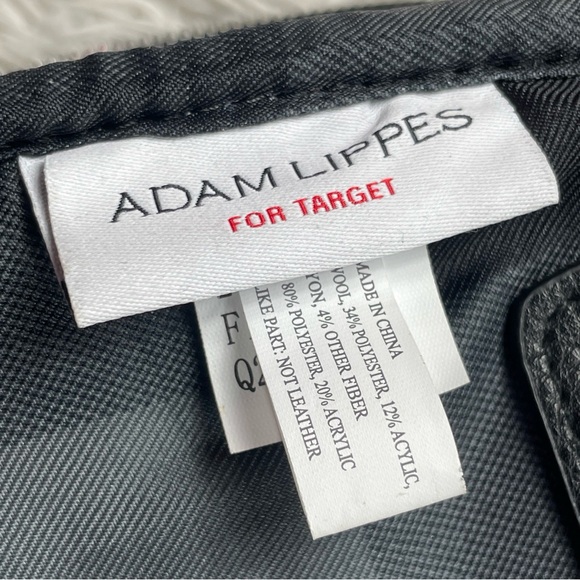 Adam Lippes for Target Shearling Backpack Handbag Bag Grey & Black Plaid Fur - Picture 15 of 16
